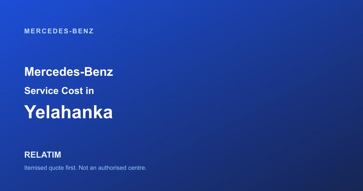 Mercedes-Benz Service Cost in Yelahanka, Bangalore